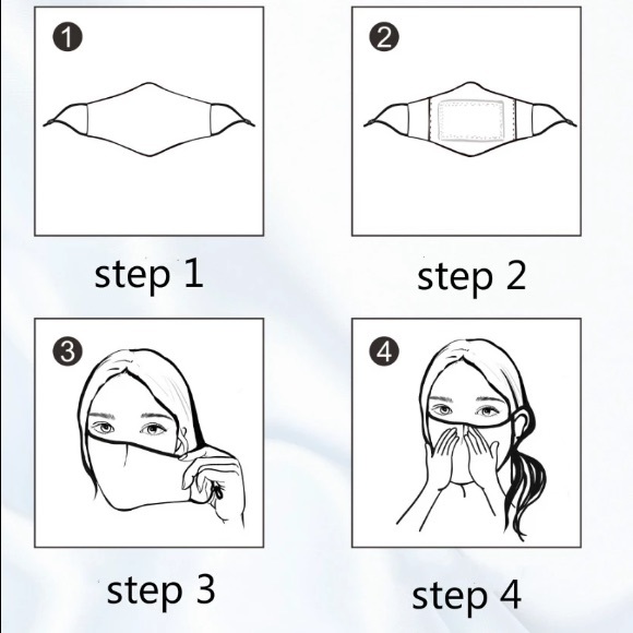 100% mulberry silk face mask - black - Picture 9 of 9